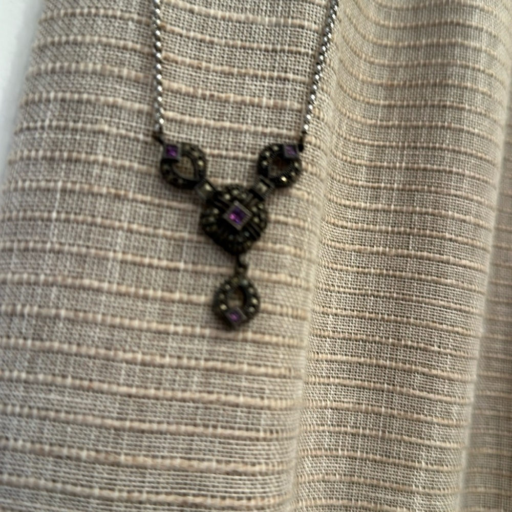 Judith, Jack, amethyst, silver necklace.